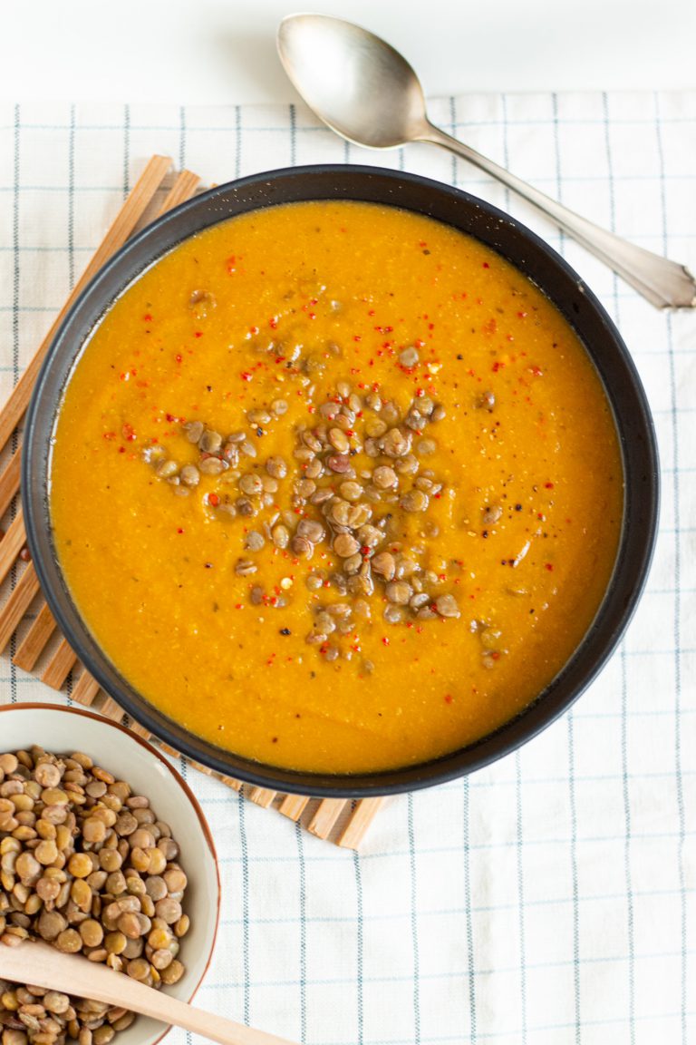 Karotten-Ingwer-Linsen Suppe